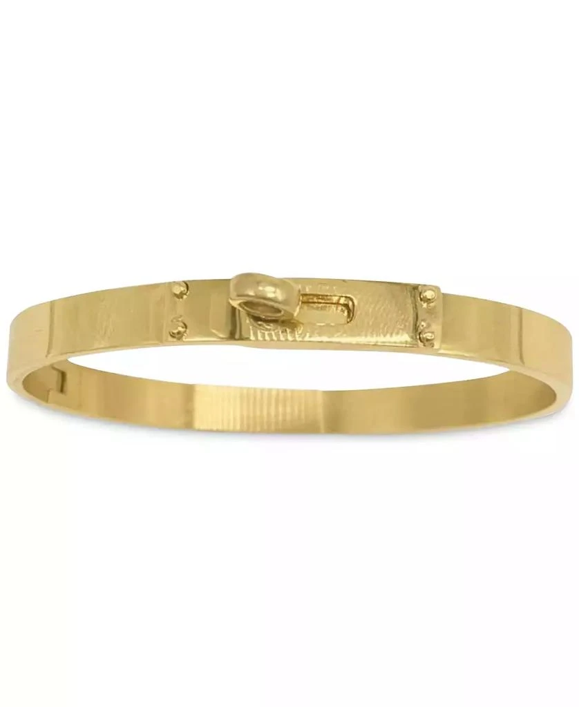 商品ADORNIA|14k Gold-Plated Lock Closure Bangle Bracelet,价格¥187,第1张图片