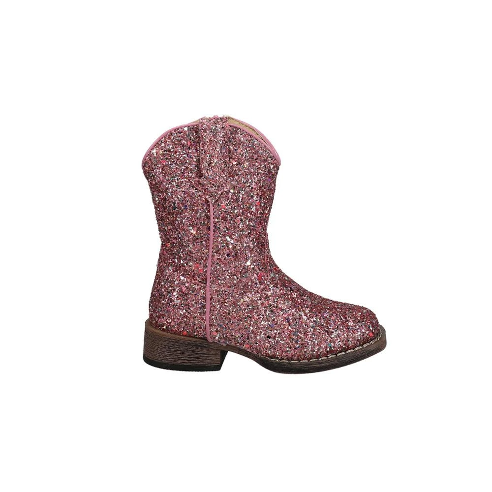 商品Roper|Glitter Galore Square Toe Cowboy Boots (Toddler),价格¥432,第1张图片