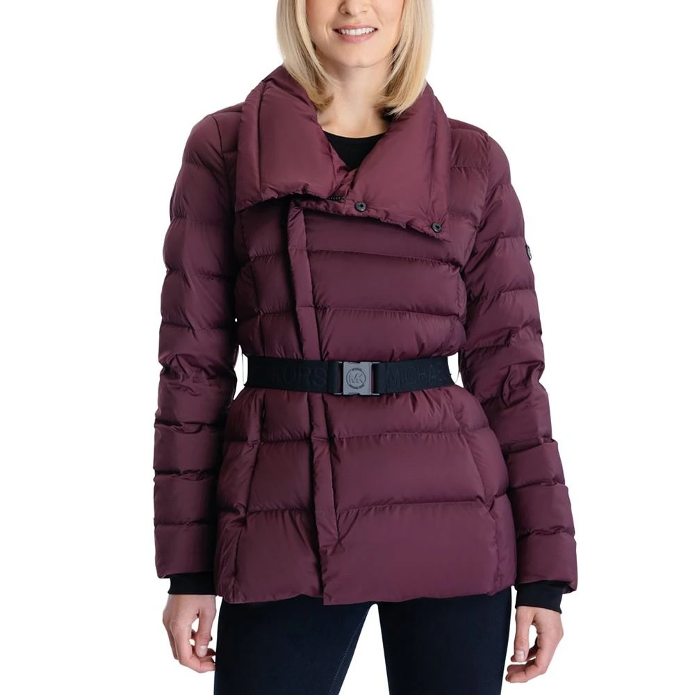 商品Michael Kors|Women's Asymmetric Belted Packable Down Puffer Coat,价格¥1312,第1张图片