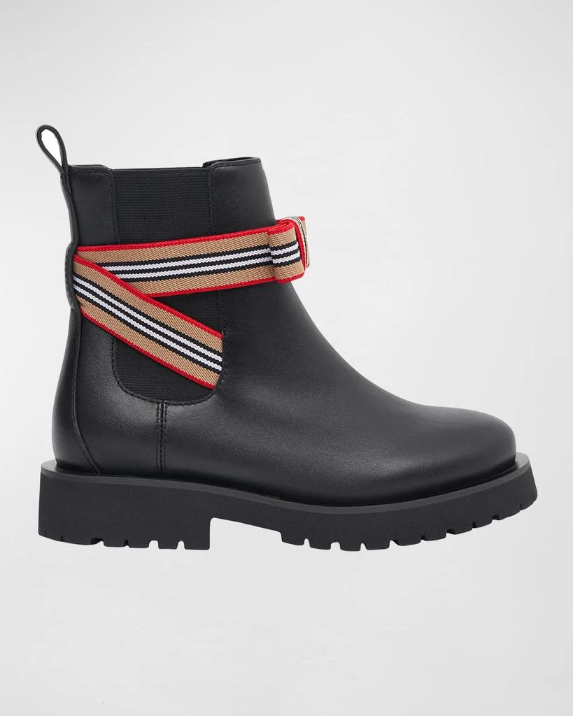 商品Burberry|Girl's Dearington Icon Stripe Boots, Toddlers/Kids,价格¥1816,第1张图片