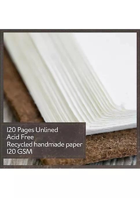 商品Asheville|Genuine Leather Journal Notebook Unlined 120 Pages Handmade Leather Bound Daily Sketch Note Pad 8 X 6,价格¥232,第4张图片详细描述