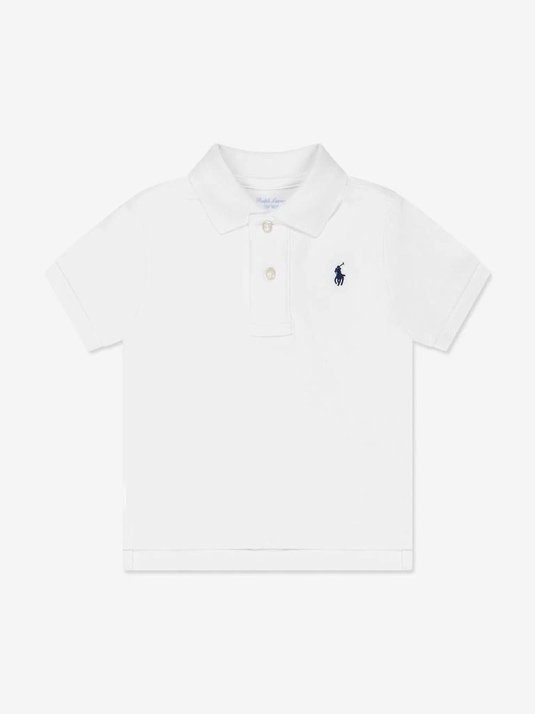 商品Ralph Lauren|Ralph Lauren Baby Boys Logo Polo Shirt in White,价格¥469,第1张图片