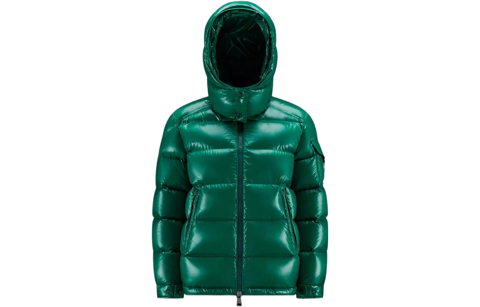 商品[国内直发] Moncler|盟可睐 Maire系列 经典绗缝拉链亮面短款防水连帽纯色保暖冬季羽绒服 女款 绿色,价格¥10505,第1张图片