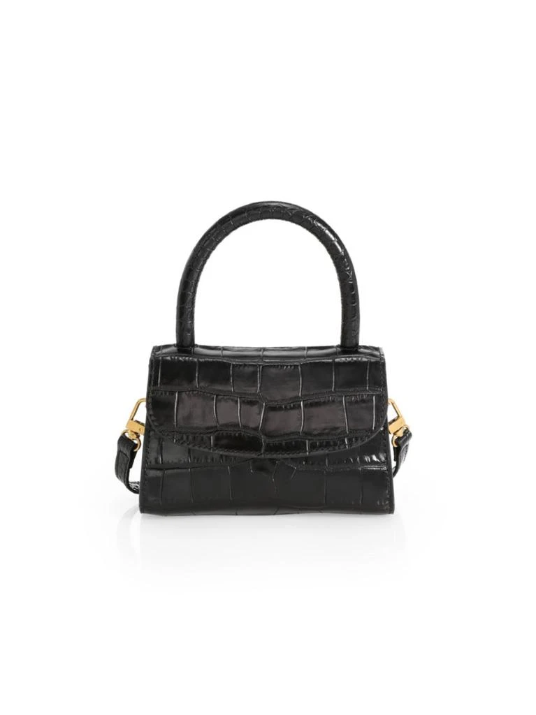 商品by FAR|Mini Croc-Embossed Leather Top Handle Bag,价格¥2106,第1张图片