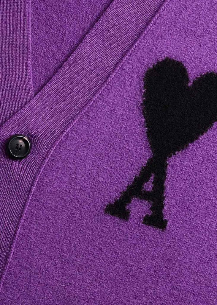 AMI Alexandre Mattiussi Purple Ami De Coeur Cardigan商品第5张图片规格展示