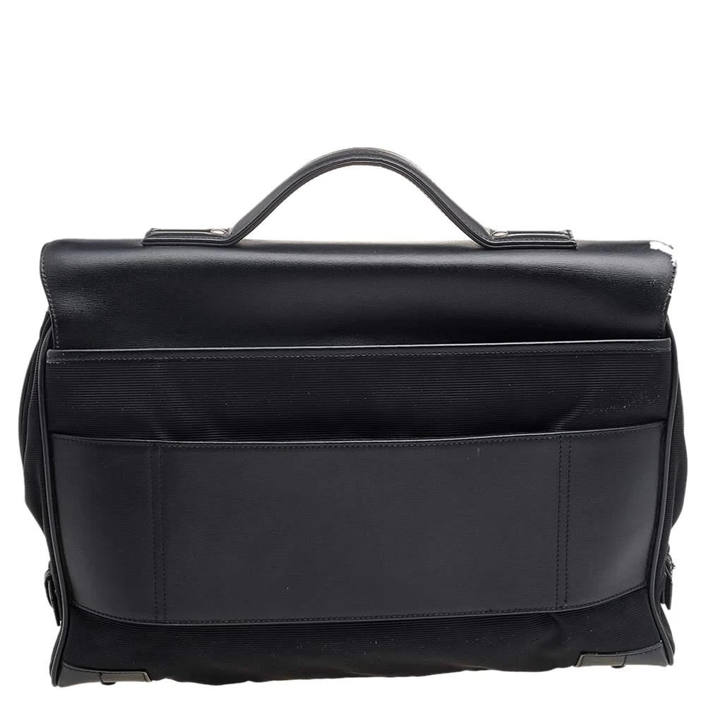 商品[二手商品] MontBlanc|Montblanc Black Leather and Nylon Briefcase,价格¥3434,第4张图片详细描述