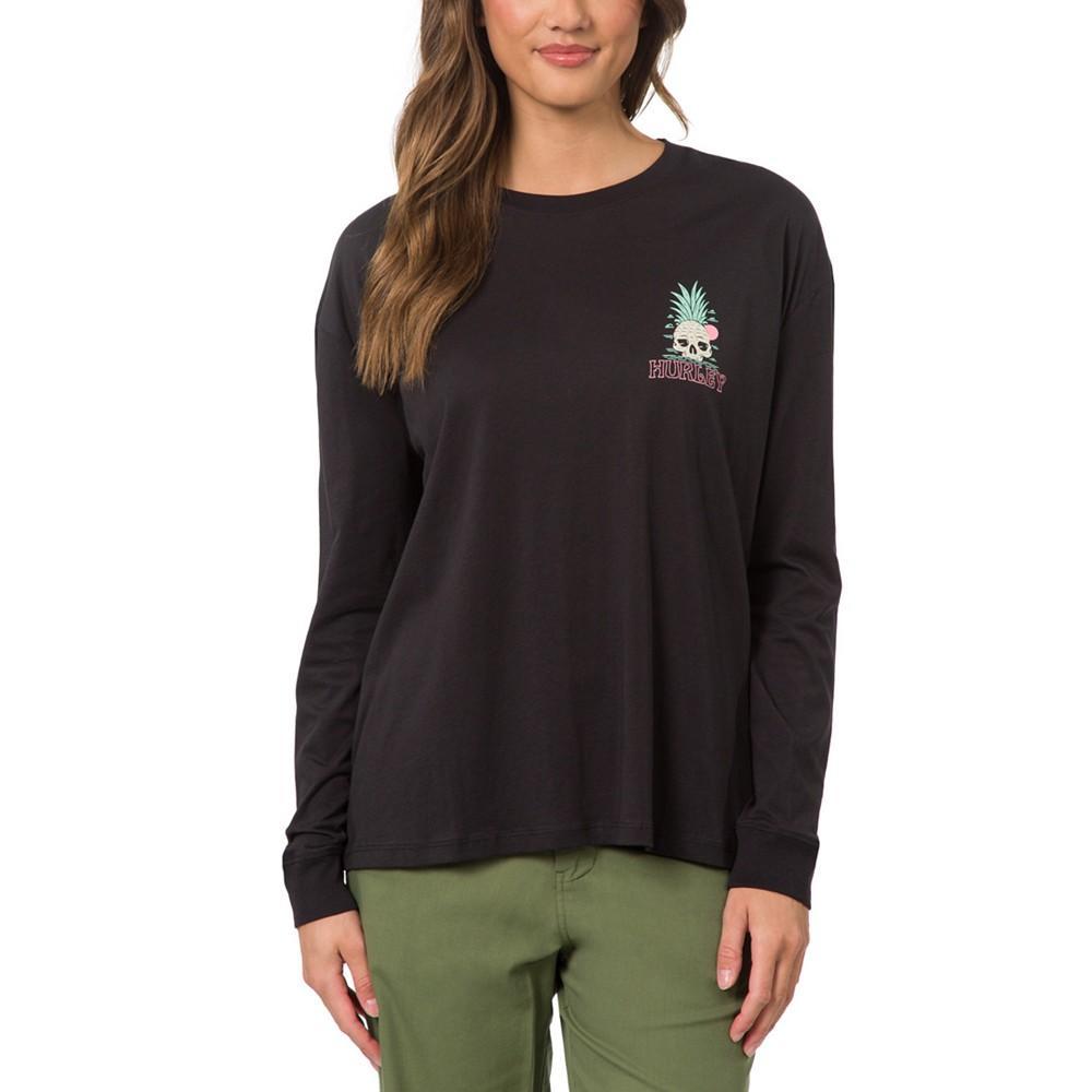 商品Hurley|Juniors' Bad Apples Grace Cotton Long-Sleeve T-Shirt,价格¥147,第1张图片