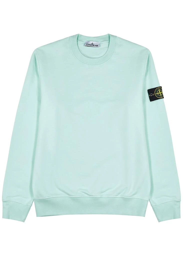 商品Stone Island|Aqua logo cotton sweatshirt,价格¥2837,第1张图片
