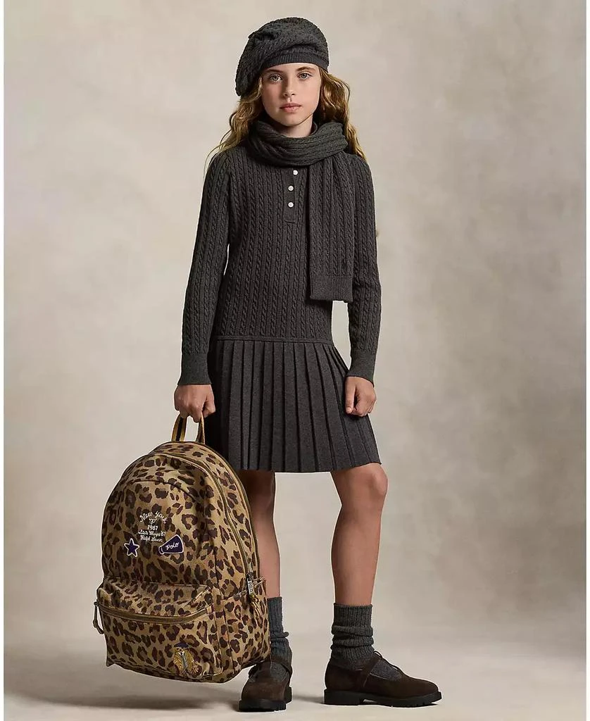 商品Ralph Lauren|Girls 7-16 Mini-Cable Long Sleeve Sweater Dress,价格¥506,第3张图片详细描述