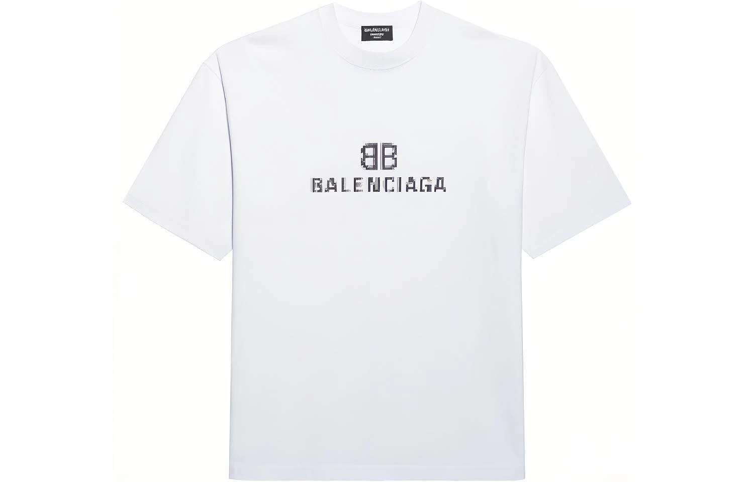 商品[国内直发] Balenciaga|巴黎世家 Logo印花字母套头短袖T恤 男女同款 白色,价格¥4367,第1张图片
