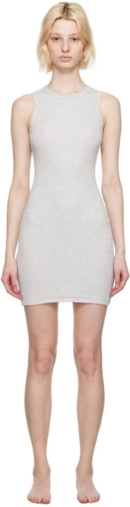 商品SKIMS|Gray Cotton Rib Tank Minidress,价格¥470,第1张图片