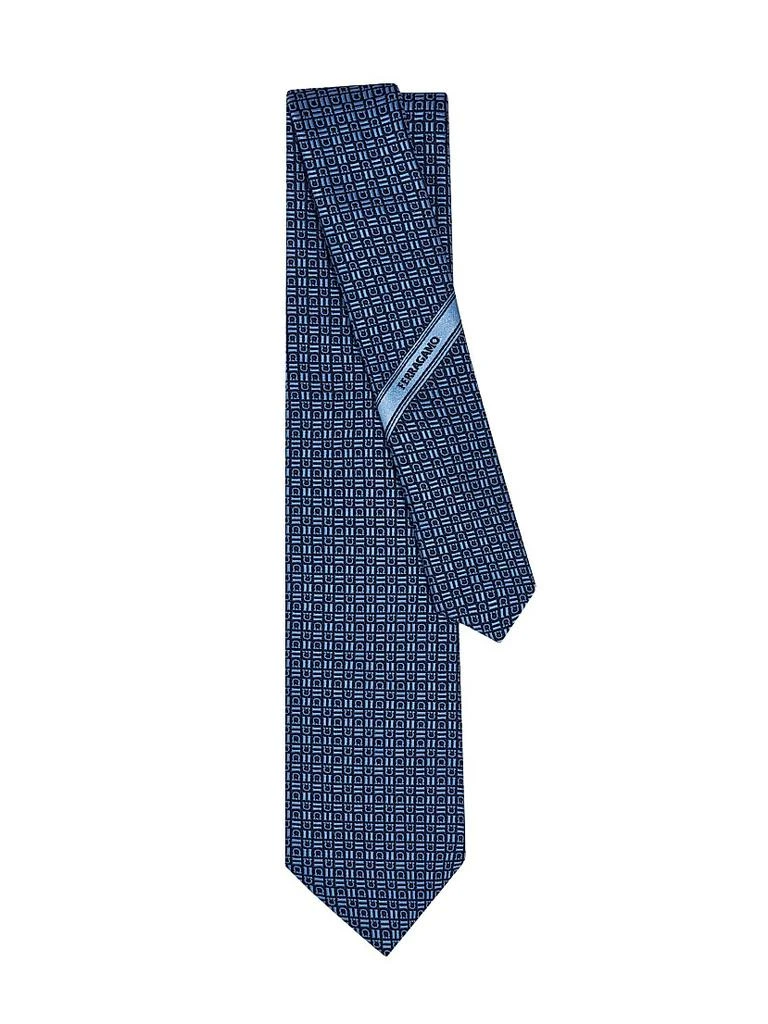 商品Salvatore Ferragamo|Alassio Gancio Woven Silk Tie,价格¥1623,第3张图片详细描述