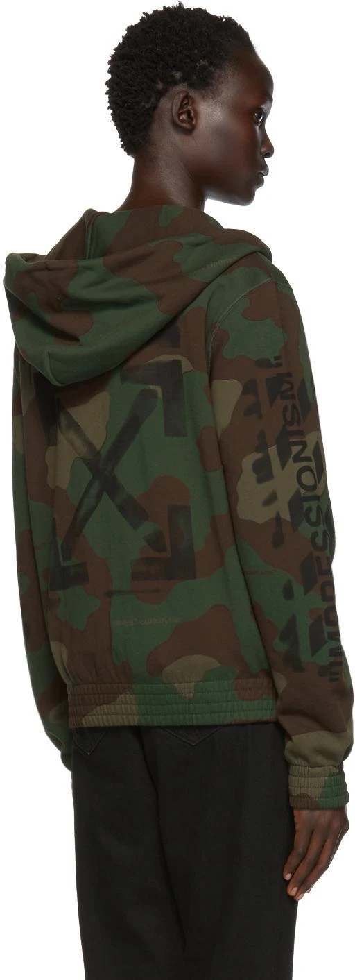 商品Off-White|Multicolor Camo Diag Stencil Zip Hoodie,价格¥1962,第3张图片详细描述