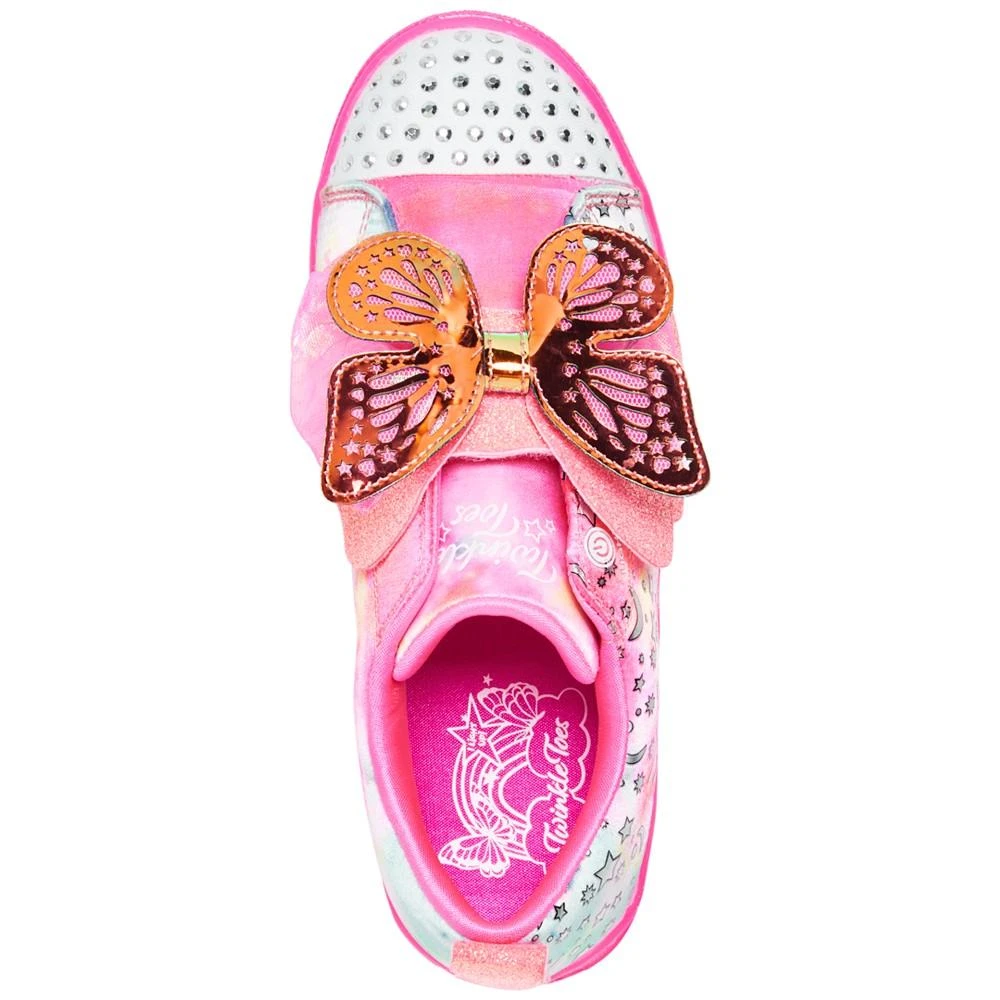 商品SKECHERS|Little Girls Twinkle Toes- Shuffle Brights Stay-Put Light-Up Casual Sneakers from Finish Line,价格¥266,第5张图片详细描述