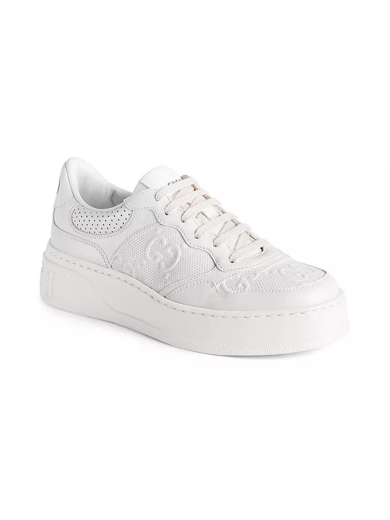 商品Gucci|GG Embossed Leather Sneakers,价格¥6897,第2张图片详细描述