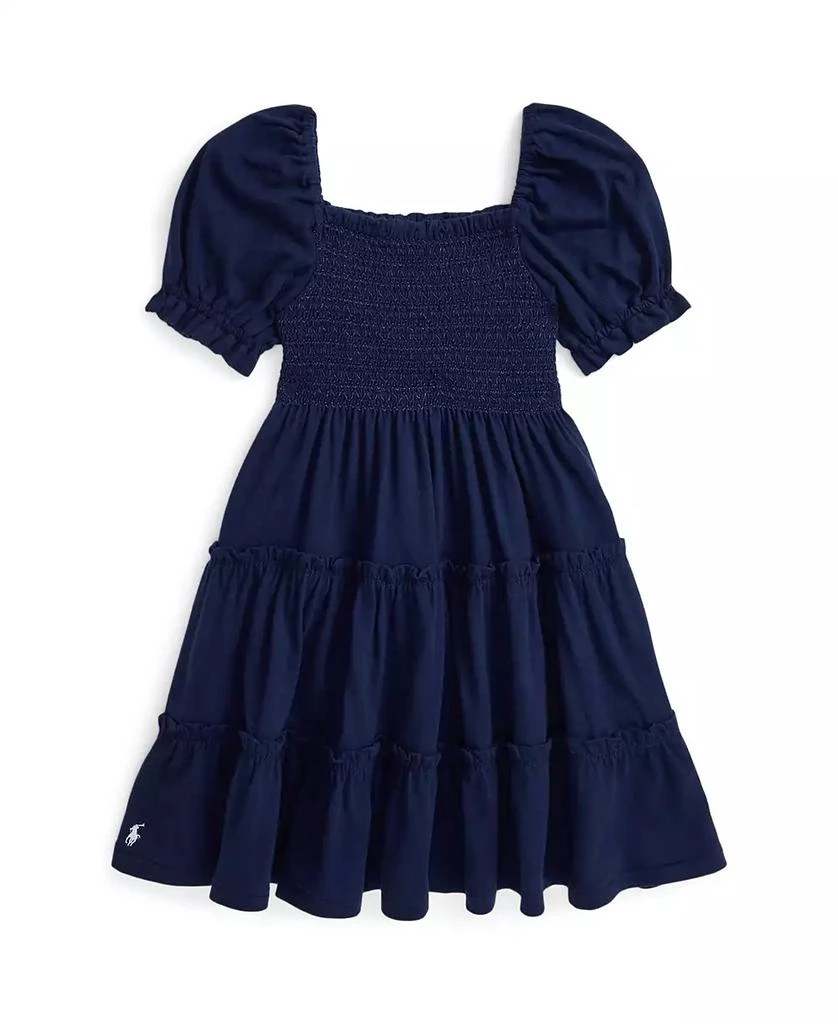 商品Ralph Lauren|Toddler and Little Girls Smocked Cotton Jersey Dress,价格¥219,第1张图片