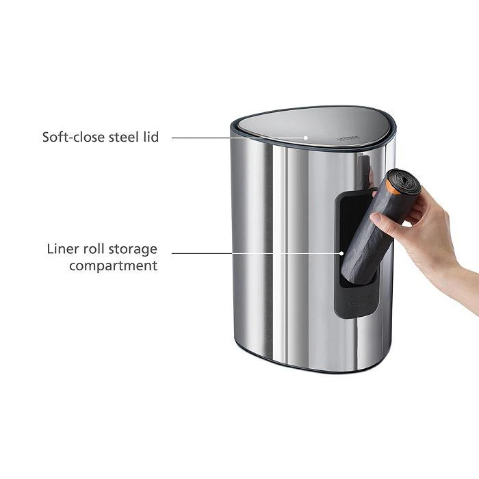 商品Joseph Joseph|EasyStore Luxe Stainless-Steel 5L Pedal Bin,价格¥299,第4张图片详细描述