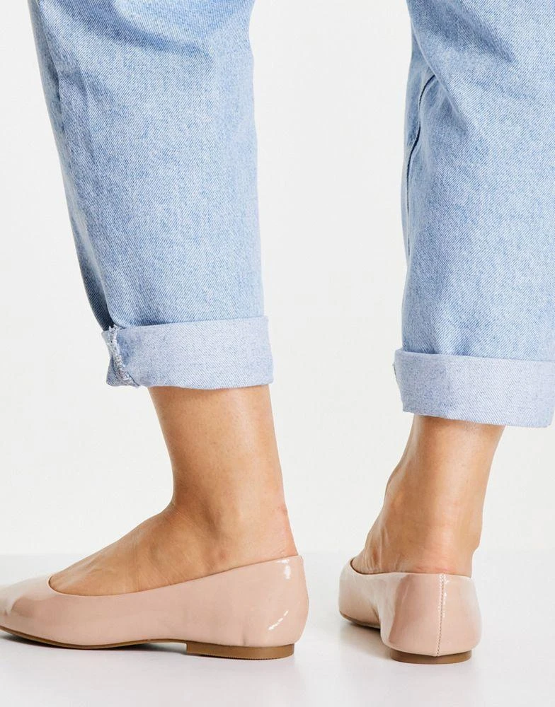 商品ASOS|ASOS DESIGN Lucky pointed ballet flats in beige,价格¥96,第3张图片详细描述