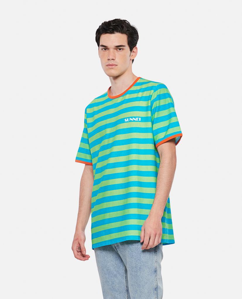 商品SUNNEI|SUNNEI X BIFFI striped cotton t-shirt,价格¥757,第1张图片