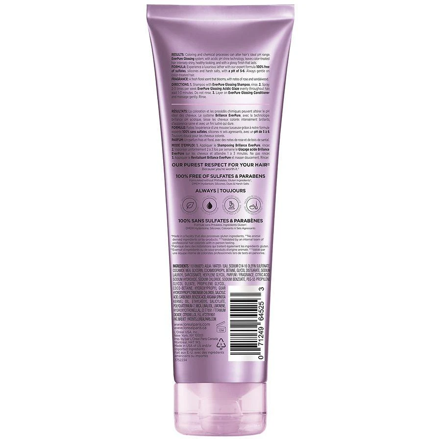 商品L'Oreal Paris Everpure|Sulfate Free Glossing Shampoo,价格¥75,第2张图片详细描述