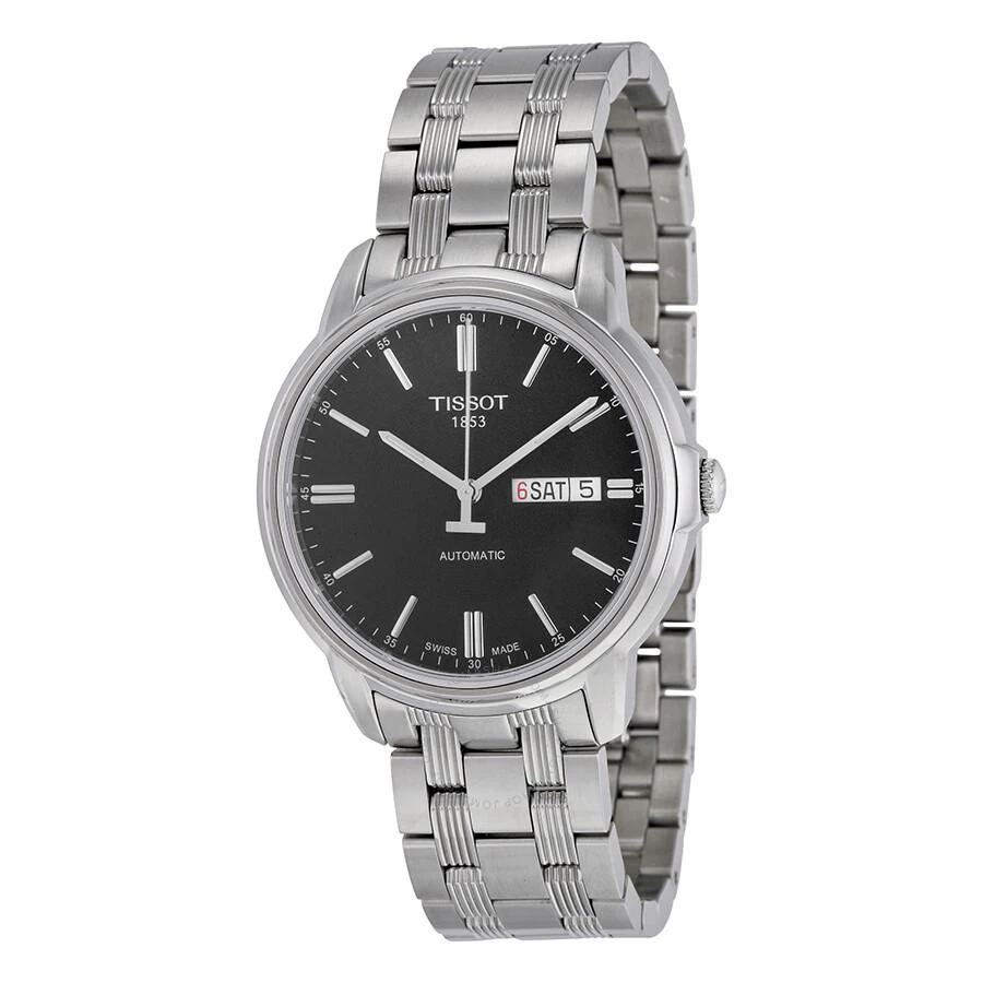 商品Tissot|Automatics III Black Dial Steel Men's Watch T065.430.11.051.00,价格¥2402,第1张图片