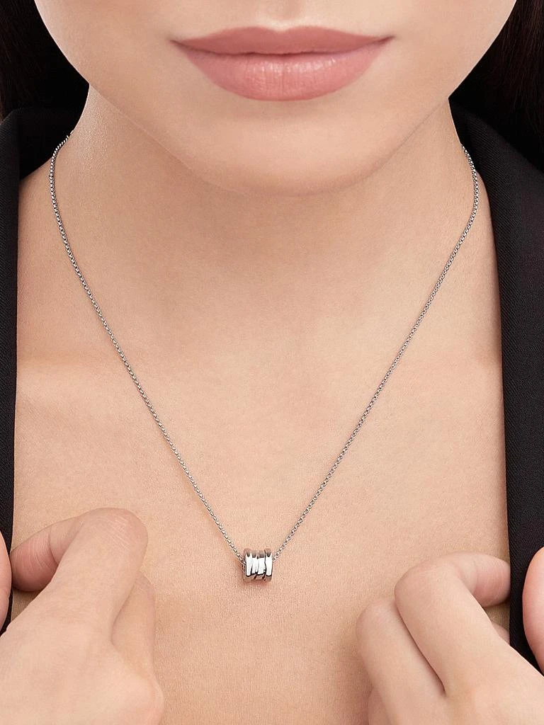 商品BVLGARI|B.zero1 18K White Gold Spiral Pendant Necklace,价格¥17827,第4张图片详细描述