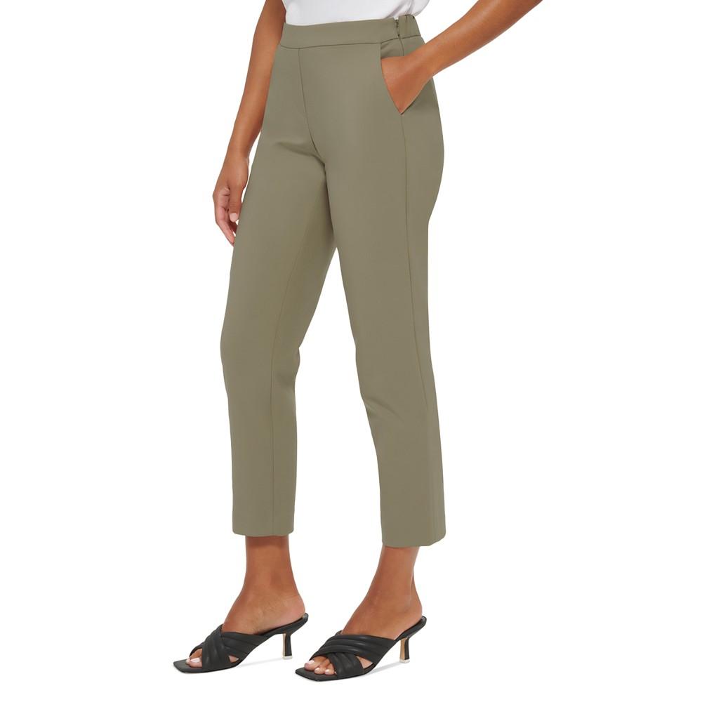 Woman's Elastic Back Slim Fit Cropped Pants商品第3张图片规格展示