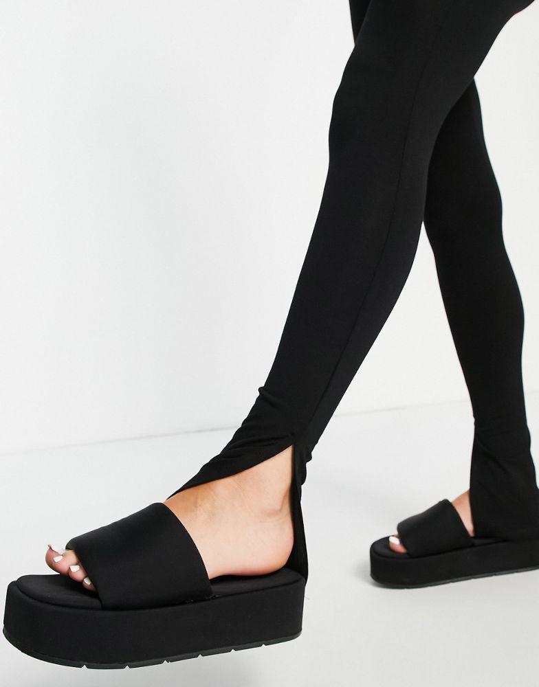 商品ASOS|ASOS DESIGN legging with side split in black,价格¥138,第3张图片详细描述