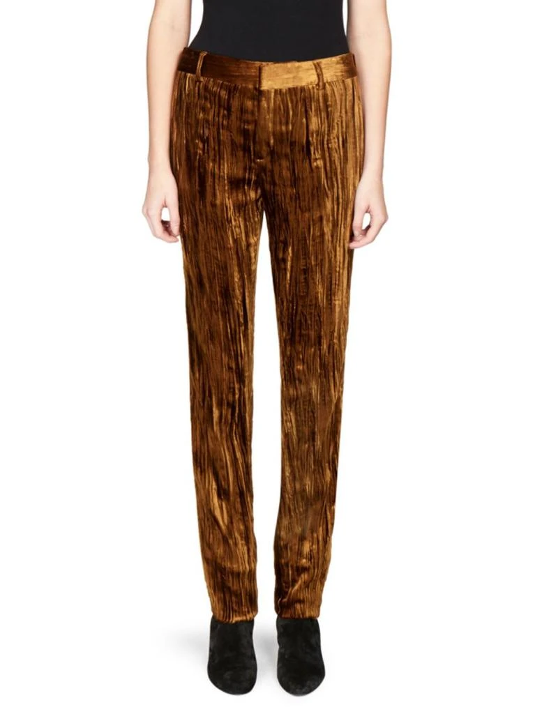 商品Yves Saint Laurent|Saint Laurent - Velvet Straight-Leg Pants,价格¥2133,第1张图片