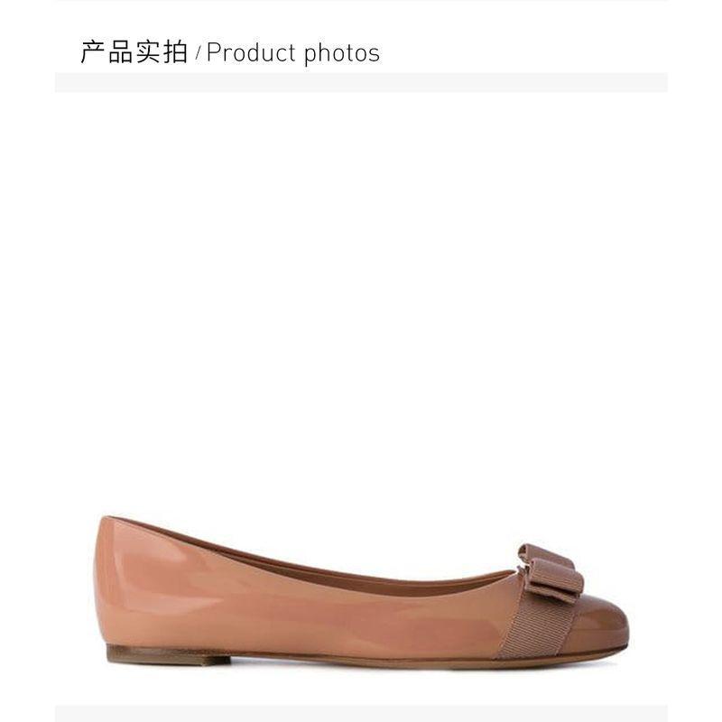 商品Salvatore Ferragamo|SALVATORE FERRAGAMO 菲拉格慕 女士粉色小牛皮平底船鞋 01A181-676235,价格¥5273,第10张图片详细描述