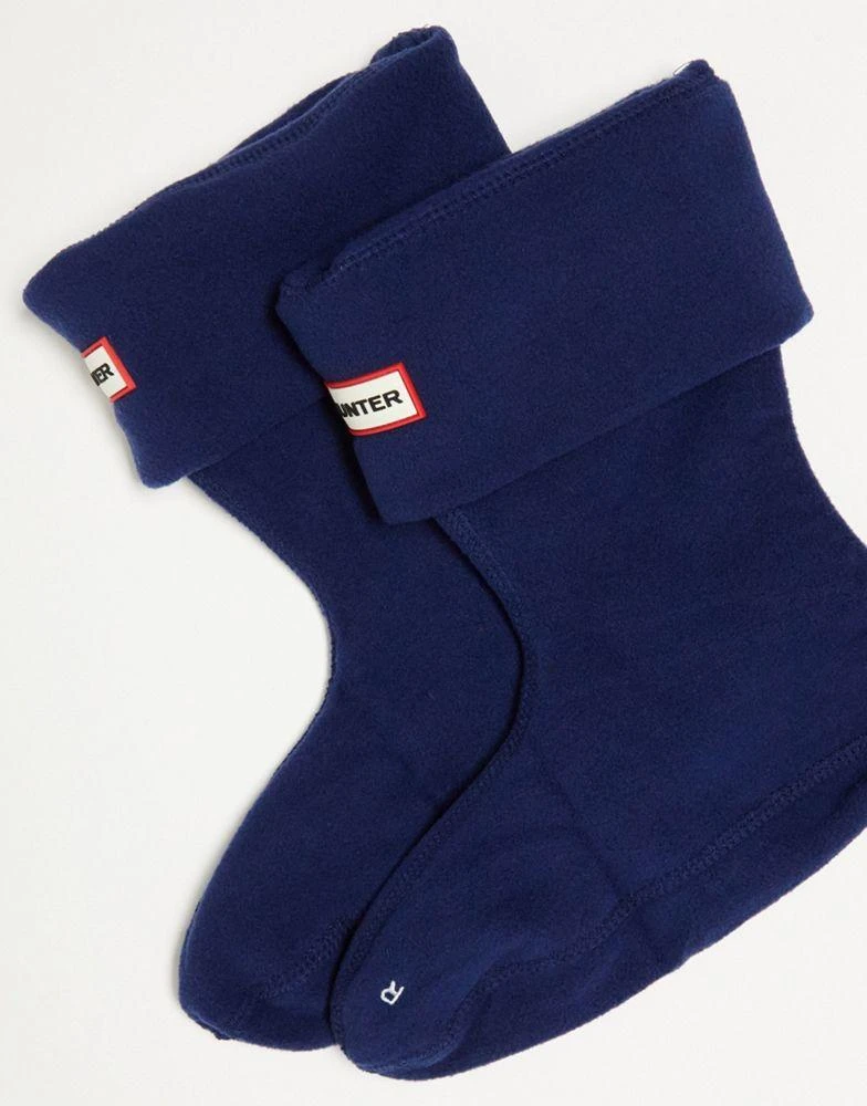 商品Hunter|Hunter fleece short boot socks in navy,价格¥118,第2张图片详细描述