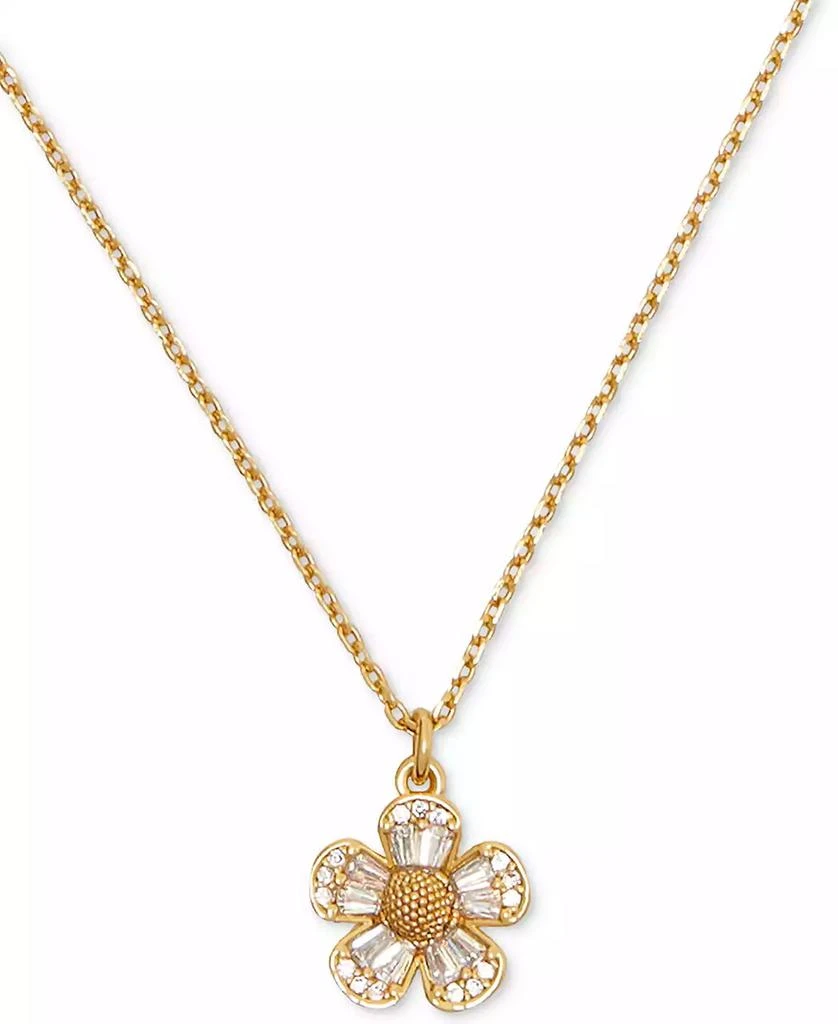 商品Kate Spade|Cubic Zirconia Fleurette Pendant Necklace, 16" + 3" extender,价格¥517,第2张图片详细描述