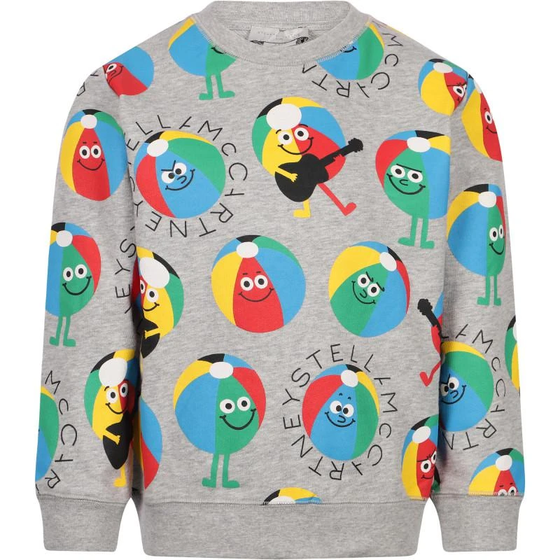 商品Stella McCartney|Beach ball print all over sweatshirt and shorts set in grey,价格¥1319,第2张图片详细描述