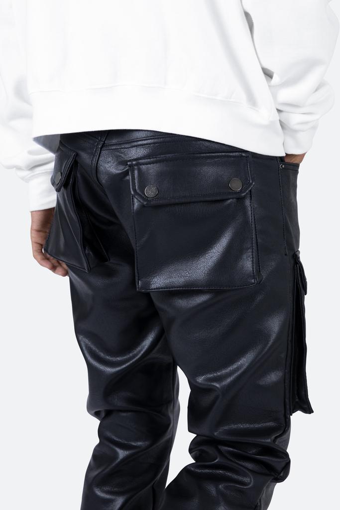 Leather Snap Cargo Pants - Black商品第9张图片规格展示