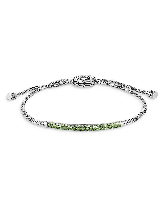 商品John Hardy|Sterling Silver Classic Chain Peridot Small Pull Through Bracelet,价格¥3979,第1张图片
