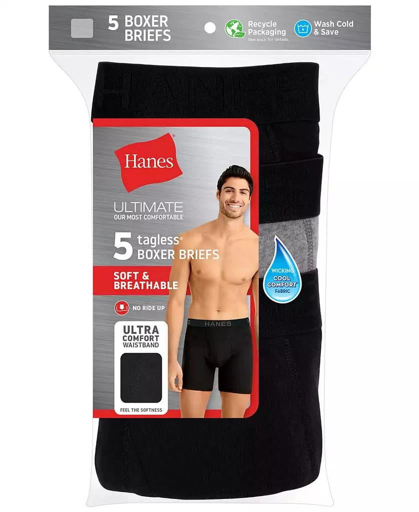 商品Hanes|Men's 5-Pk. Performance Boxer Briefs,价格¥190,第4张图片详细描述