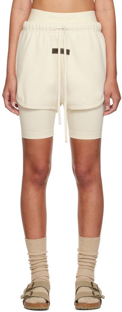 商品Essentials|Off-White Cotton Shorts,价格¥298,第1张图片