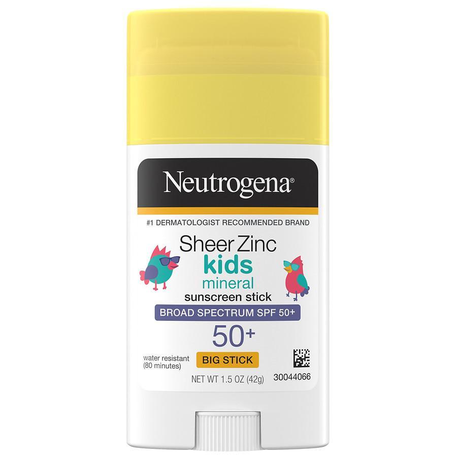 商品Neutrogena|Sheer Zinc Kids Mineral Sunscreen Stick, SPF 50+ Fragrance Free,价格¥104,第1张图片