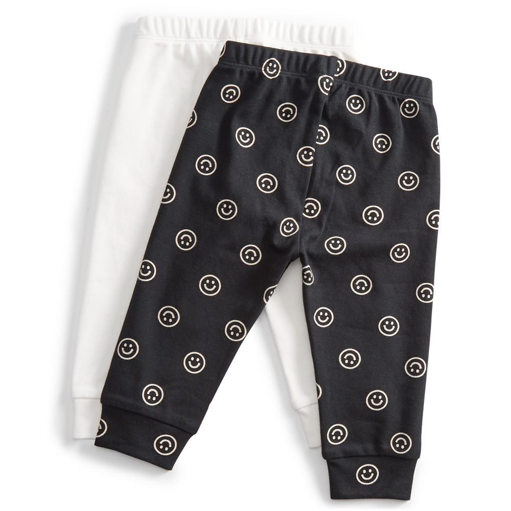 商品First Impressions|Baby Boys & Girls Smiley Splash Jogger Pants, Pack of 2, Created for Macy's,价格¥52,第4张图片详细描述