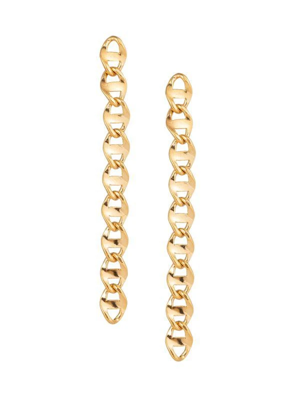 商品Eye Candy LA|Luxe 24K Goldplated Mariner Chain Drop Earrings,价格¥259,第1张图片
