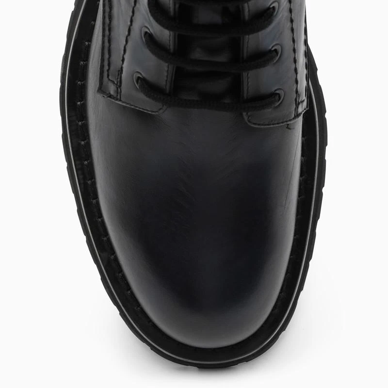 商品Alexander McQueen|Anthracite high laced up shoes in leather,价格¥3962,第3张图片详细描述