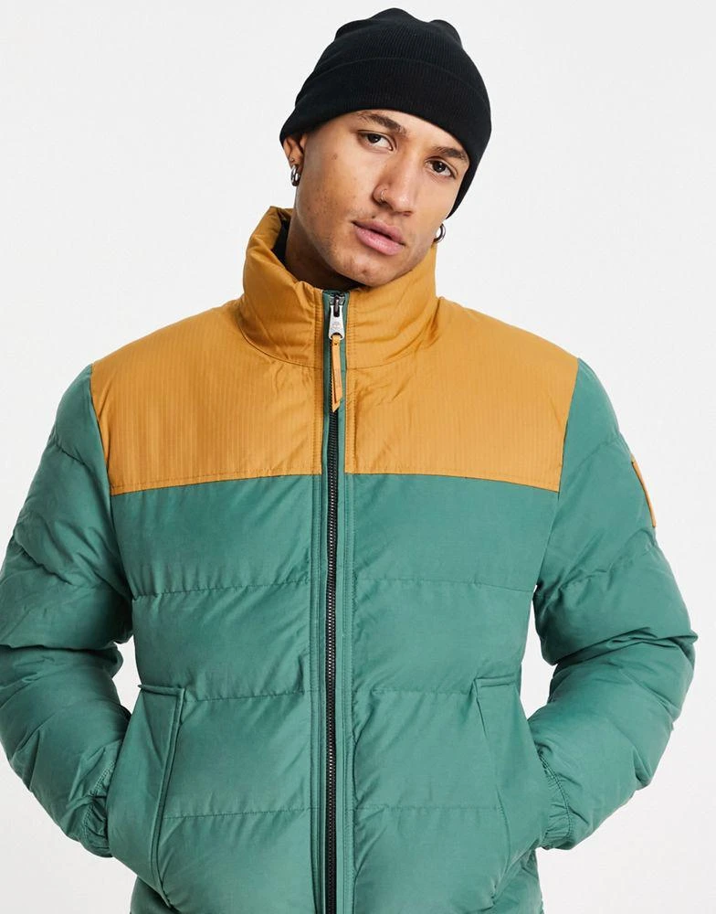 商品Timberland|Timberland Welch Mountain puffer jacket in wheat tan/green,价格¥1432,第4张图片详细描述