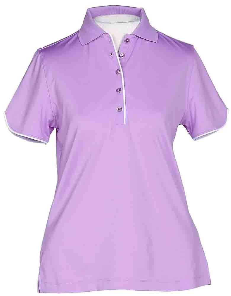 商品Page & Tuttle|Piped Placket Short Sleeve Polo Shirt,价格¥77,第1张图片