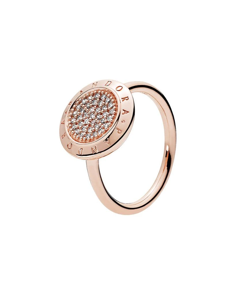 商品PANDORA|Pandora Rose 14K Rose Gold Plated CZ Signature Ring,价格¥317,第1张图片