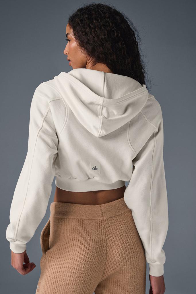 トップス alo Sweet Escape Zip Up Hoodie Ivory XS Alo Sweet Escape Zip Up Hoodie - Ivory - Hoodies - Free Shipping