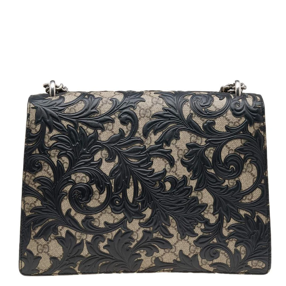 商品[二手商品] Gucci|Gucci Black GG Supreme Canvas and Leather Medium Dionysus Arabesque Shoulder Bag,价格¥10533,第4张图片详细描述