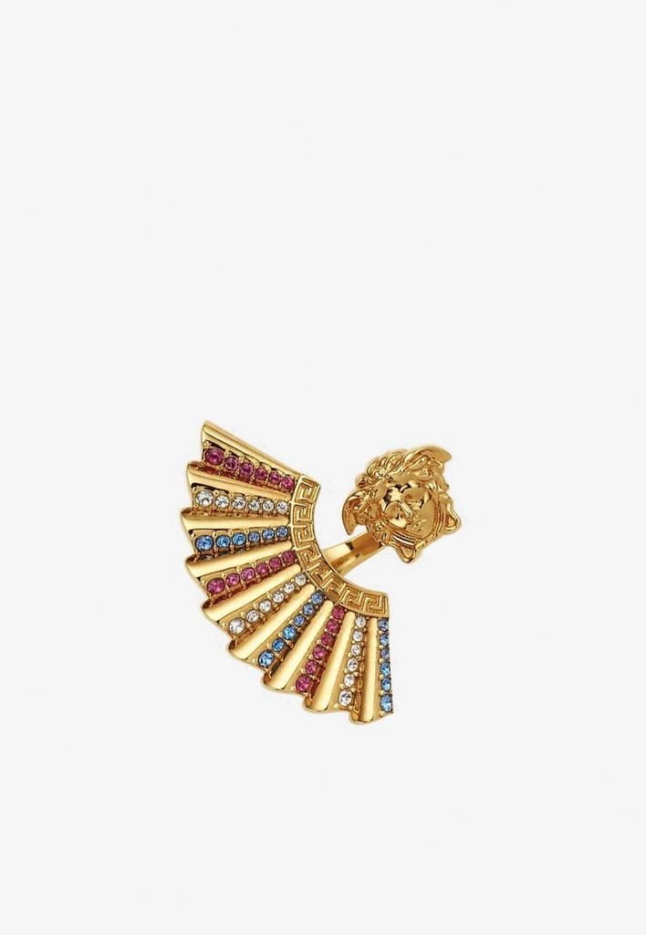 商品Versace|The Fan Medusa Ring with Swarovski Crystals,价格¥2237,第1张图片