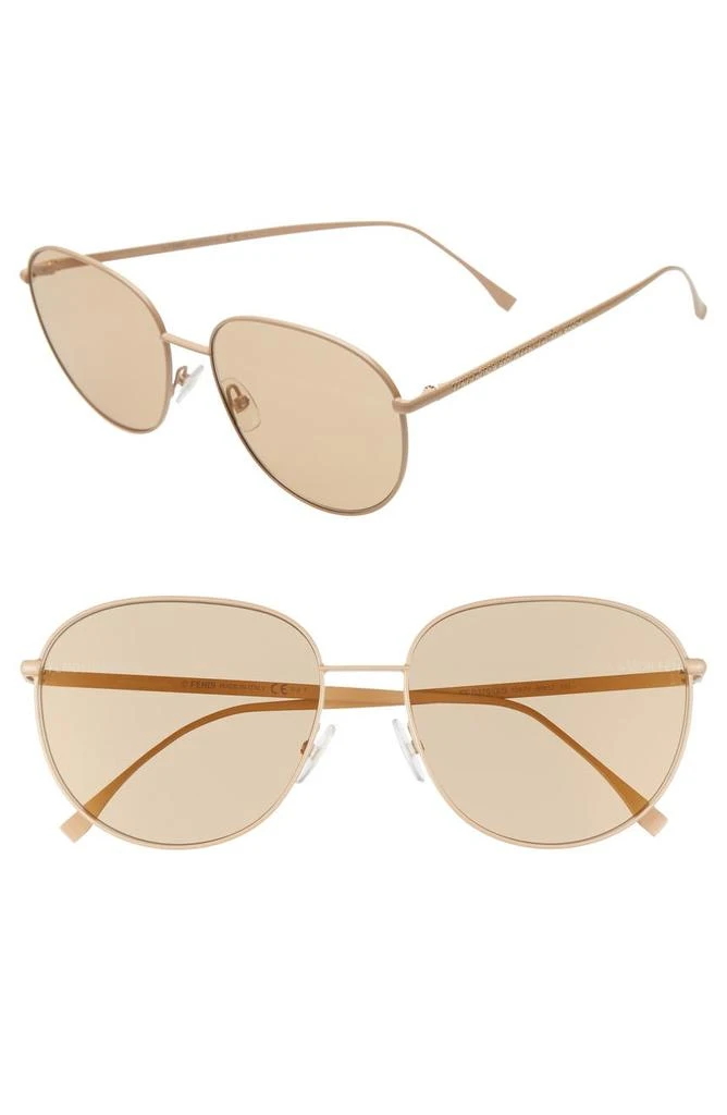 商品Fendi|60mm Round Sunglasses,价格¥981,第1张图片