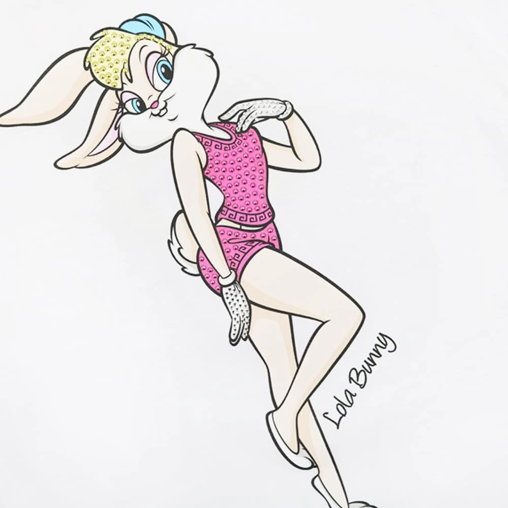 商品MONNALISA|White Capped Sleeve Lola Bunny T Shirt,价格¥244,第2张图片详细描述