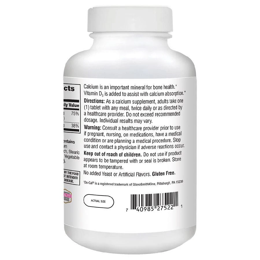 商品21st Century|Calcium 500 + D3 Capsules,价格¥54,第2张图片详细描述